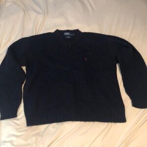 Ralph Lauren Polo V-neck Alpaca Wool sweater Sz Large